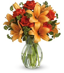 Fiery Lily and Rose from Parkway Florist in Pittsburgh PA